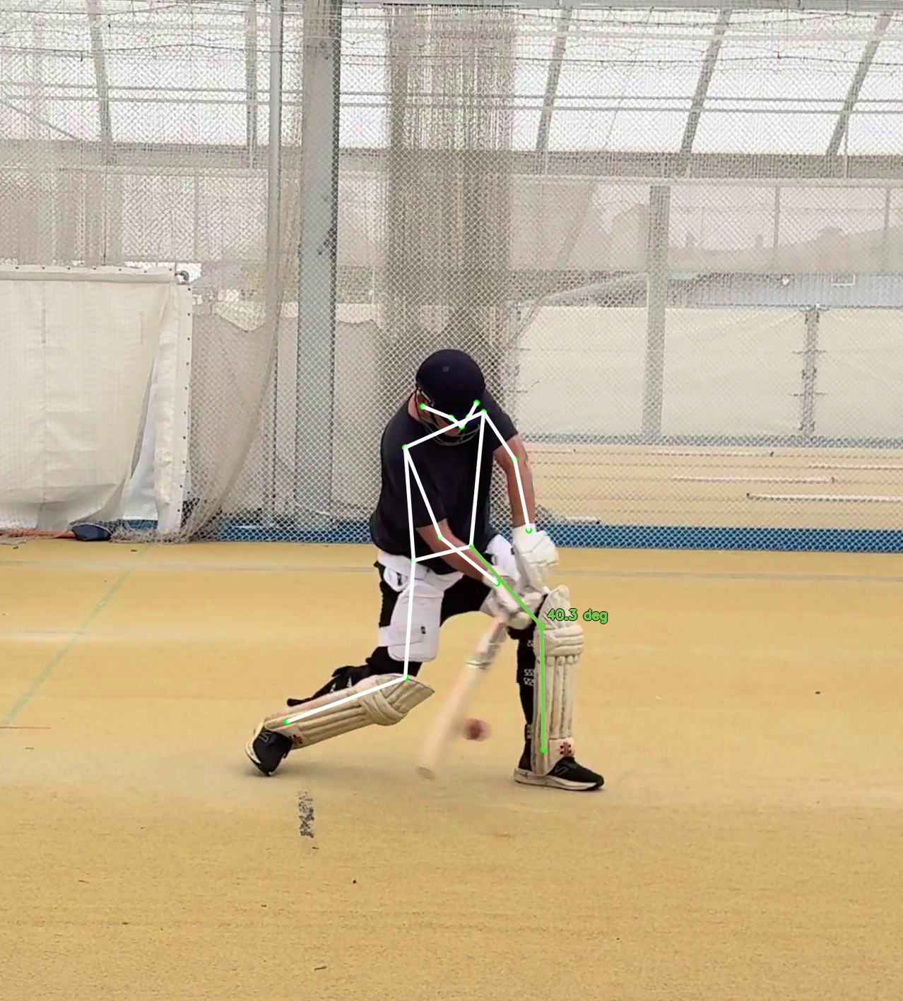 Front knee bend at impact