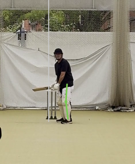 Front knee inside off stump at release