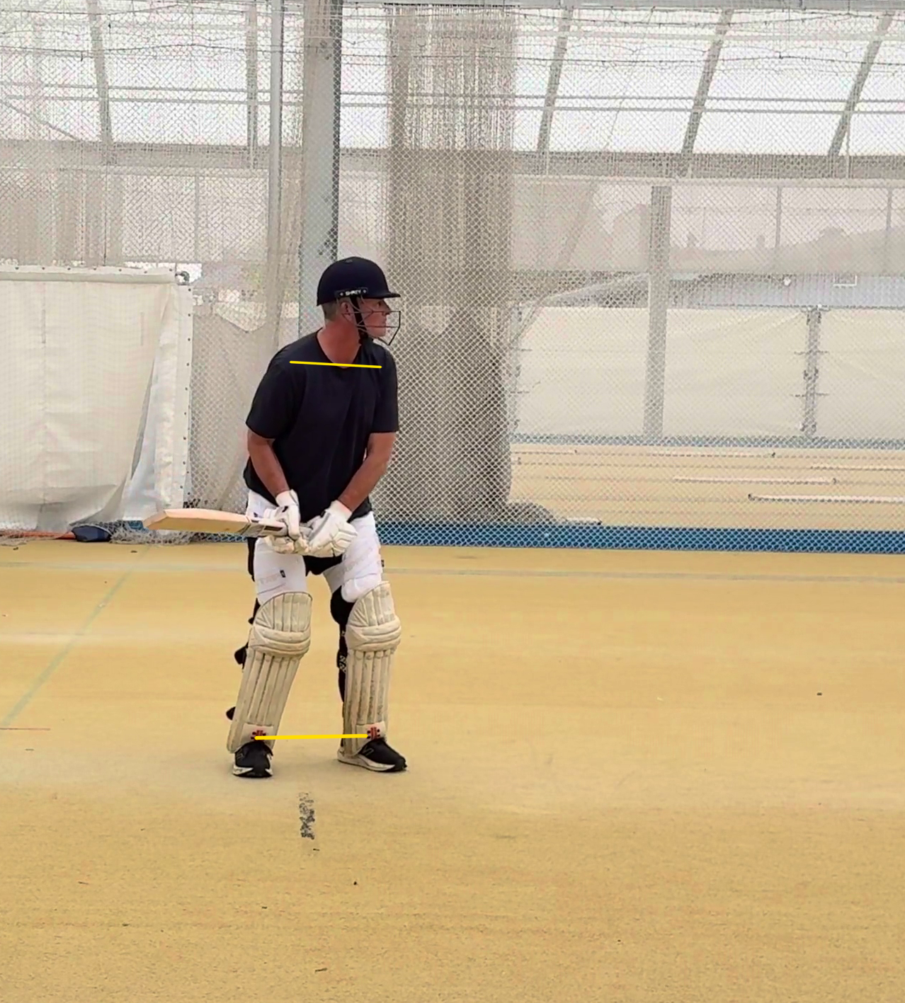 Stance width (ankle-to-ankle) at release